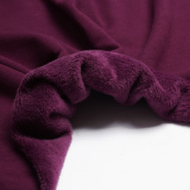 Tissu sweat gratté figue | Pretty Mercerie | Mercerie en ligne