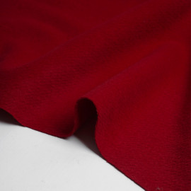Tissu drap de laine sergé rouge tango | Pretty Mercerie | Mercerie en ligne