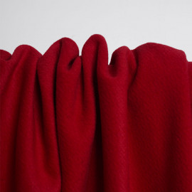 Tissu drap de laine sergé rouge tango | Pretty Mercerie | Mercerie en ligne