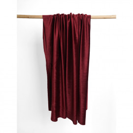 Tissu velours ras rouge garnet | Pretty Mercerie | Mercerie en ligne