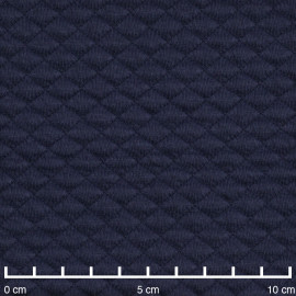 Tissu matelassé bleu marine à motif petits carreaux | Pretty Mercerie | mercerie en ligne