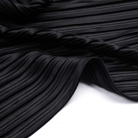 Tissu plissé noir | Pretty Mercerie | mercerie en ligne