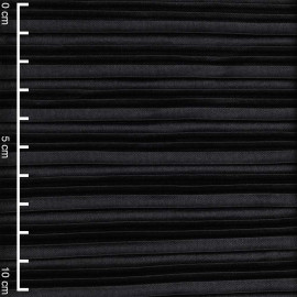 Tissu plissé noir | Pretty Mercerie | mercerie en ligne