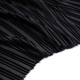 Tissu plissé noir | Pretty Mercerie | mercerie en ligne
