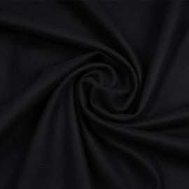 Tissu drap de laine et cachemire noir profond | Pretty Mercerie | mercerie en ligne