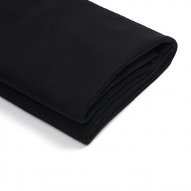 Tissu drap de laine et cachemire noir profond | Pretty Mercerie | mercerie en ligne