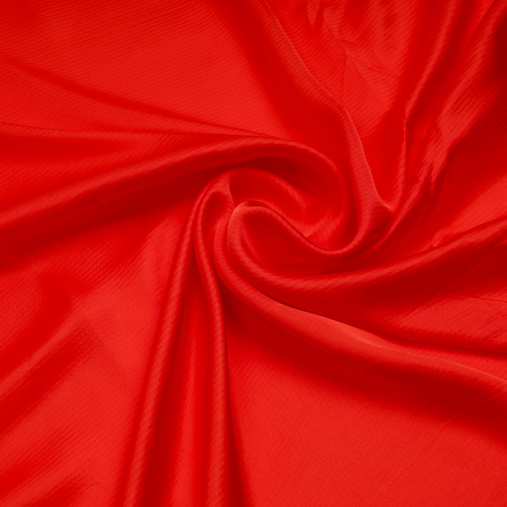 Tissu viscose jacquard rouge grenadine à motif tissé rayé | Pretty Mercerie | mercerie en ligne