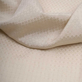 Tissu soie jacquard sandshell à motif tissé graphique | Pretty Mercerie | Mercerie en ligne