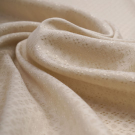 Tissu soie jacquard sandshell à motif tissé graphique | Pretty Mercerie | Mercerie en ligne