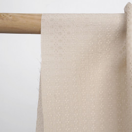 Tissu soie jacquard sandshell à motif tissé graphique | Pretty Mercerie | Mercerie en ligne