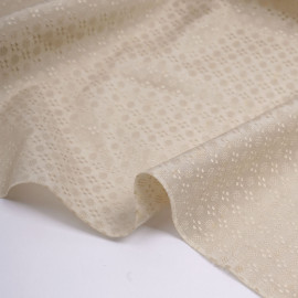Tissu soie jacquard sandshell à motif tissé graphique | Pretty Mercerie | Mercerie en ligne