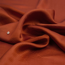 Tissu viscose jacquard chili à motif tissé rayé | pretty mercerie | mercerie en ligne