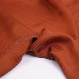 Tissu viscose jacquard chili à motif tissé rayé | pretty mercerie | mercerie en ligne