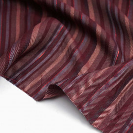 Tissu viscose jacquard cordovan à motif tissé chevron et fil lurex | pretty mercerie | mercerie en ligne