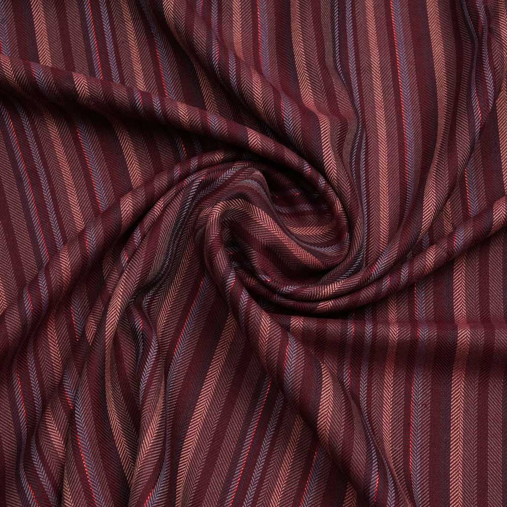 Tissu viscose jacquard cordovan à motif tissé chevron et fil lurex | pretty mercerie | mercerie en ligne