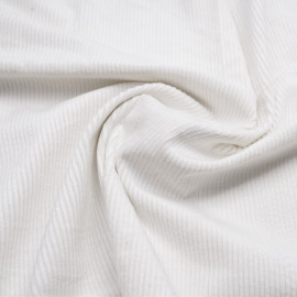 Tissu velours côtelé coton blanc cassé | Pretty mercerie | mercerie en ligne