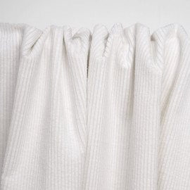Tissu velours côtelé coton blanc cassé | Pretty mercerie | mercerie en ligne
