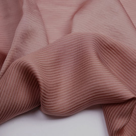 Tissu viscose jacquard rose poudré à motif tissé rayé | Pretty mercerie | mercerie en ligne
