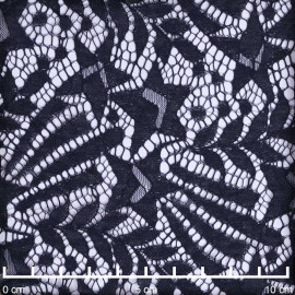 Tissu dentelle bleu marine à motif étoile filante | Pretty Mercerie | mercerie en ligne