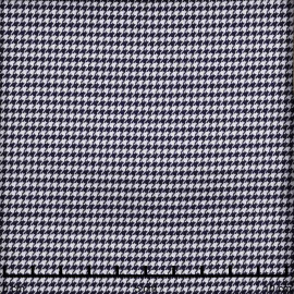 Tissu flanelle bambou à motif pied de poule bleu marine et blanc | Pretty Mercerie | mercerie en ligne