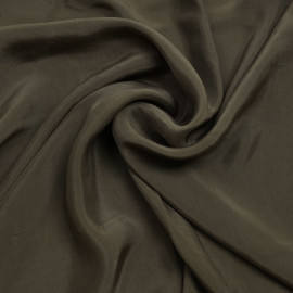 Tissu Cupro ( Bemberg ) olive sergé | Pretty Mercerie | Mercerie en ligne
