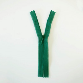 Fermeture éclair invisible non-séparable vert émeraude