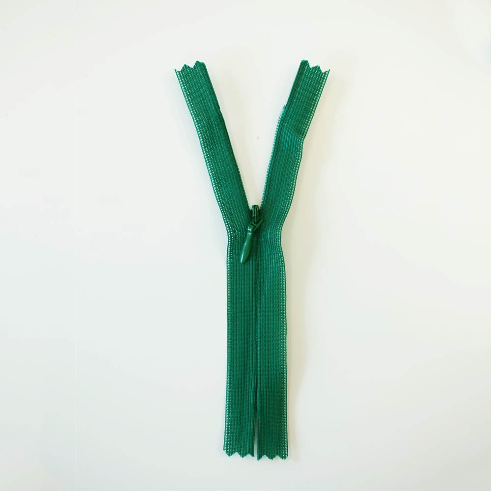 Fermeture éclair invisible non-séparable vert émeraude