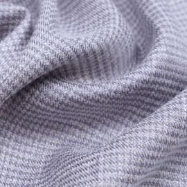 Tissu tissé zen blue et blanc à motif pied de poule et fil lurex or | Pretty Mercerie | mercerie en ligne