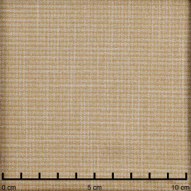 Tissu tissé jojoba et blanc à motif pied de poule et fil lurex or | Pretty Mercerie | Mercerie en ligne
