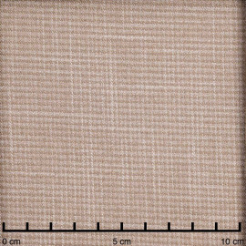 Tissu tissé nougat et blanc à motif pied de poule et fil lurex or | Pretty Mercerie | Mercerie en ligne