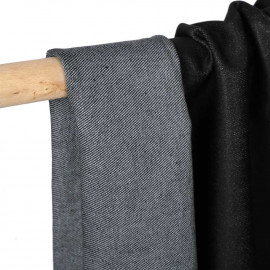 Tissu toile denim noir | Pretty mercerie | mercerie en ligne