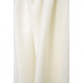 Tissu lainage maille tricoté blanc cassé au motif chevron |Pretty Mercerie | Mercerie en ligne