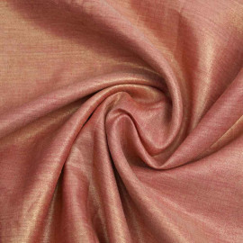 Tissu lin paprika lamé doré | Pretty Mercerie | Mercerie en ligne