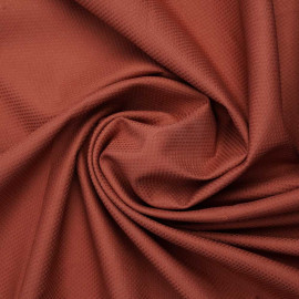 Tissu piqué de coton et viscose burnt Sienna | Pretty Mercerie | Mercerie en ligne