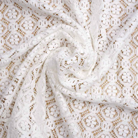 Tissu guipure gipsy blanc cassé | Pretty Mercerie | mercerie en ligne