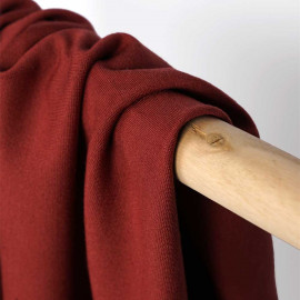 Tissu jersey viscose brique | Pretty Mercerie | Mercerie en ligne