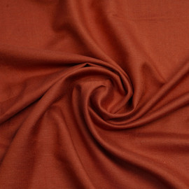 Tissu lin et viscose burnt ochre | Pretty Mercerie | mercerie en ligne