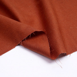 Tissu lin et viscose burnt ochre | Pretty Mercerie | mercerie en ligne