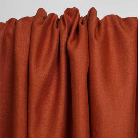 Tissu lin et viscose burnt ochre | Pretty Mercerie | mercerie en ligne