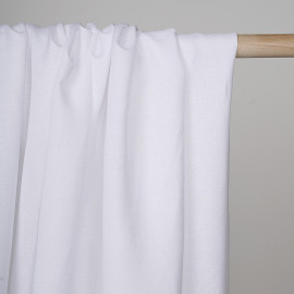 Tissu lin et viscose blanc  - pretty mercerie - mercerie en ligne