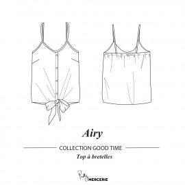 Top à bretelles Airy | patron de couture top à bretelles Pretty Mercerie | mercerie en ligne