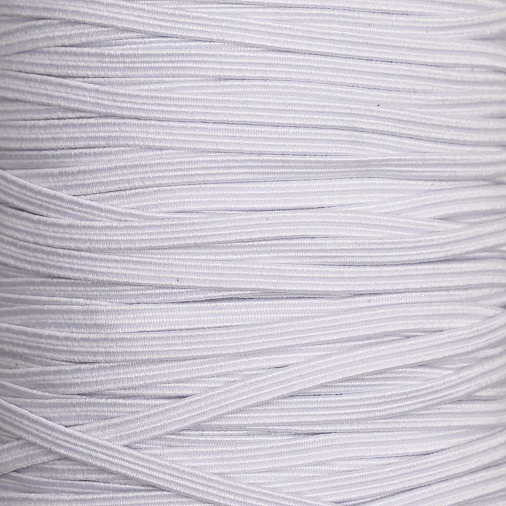Élastique spécial masque plat blanc 4 mm | Pretty Mercerie |mercerie en ligne
