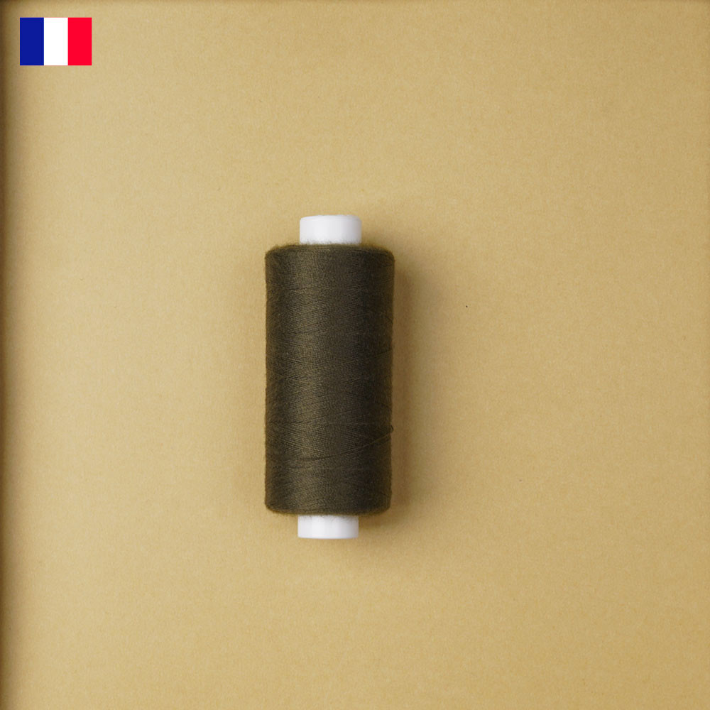Fil à coudre vert kaki haute ténacité 500 m | fabrication française | pretty Mercerie | Mercerie en ligne