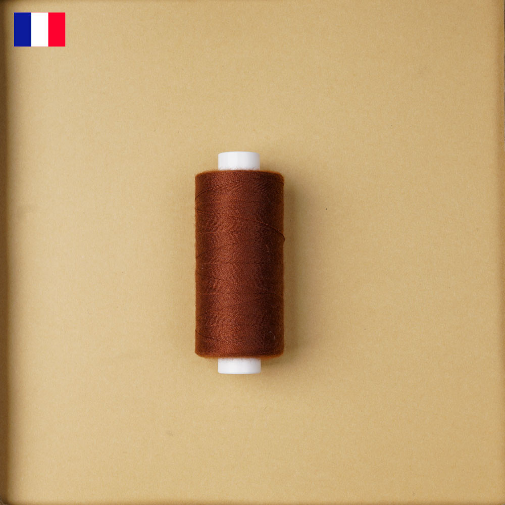 Fil à coudre marron coconut haute ténacité 500 m | fabrication française | pretty Mercerie | Mercerie en ligne