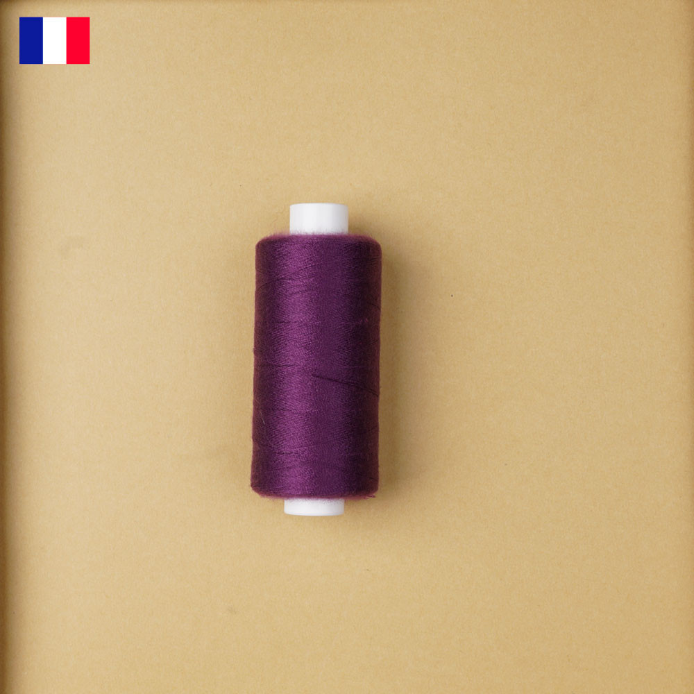 Fil à coudre aubergine ténacité 500 m | fabrication française | pretty Mercerie | Mercerie en ligne