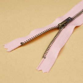 Fermeture éclair non-séparable rose blush 14cm | Pretty mercerie | mercerie en ligne