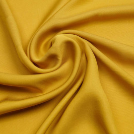 Tissu viscose Tencel et lin golden yellow | Pretty Mercerie | Mercerie en ligne