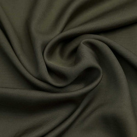 Tissu viscose Tencel et lin olive | Pretty Mercerie | Mercerie en ligne