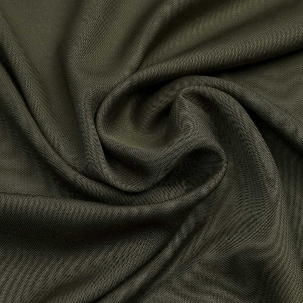 Tissu viscose Tencel et lin olive | Pretty Mercerie | Mercerie en ligne