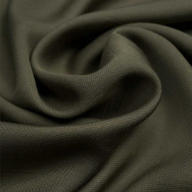 Tissu viscose Tencel et lin olive | Pretty Mercerie | Mercerie en ligne